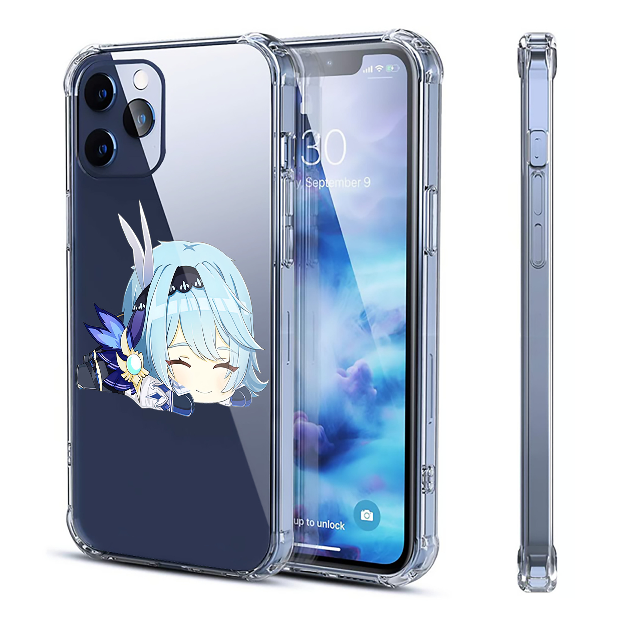 げんし神 优菈 ゆうら genshin Yūra 【iPhone 12シリーズ対応】透明スマホケース（クリアソフトケース）